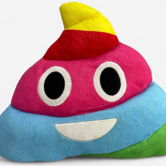 Plush Poo Rainbow Stuffed Pillow Emoji 12" - Picture 2 of 4